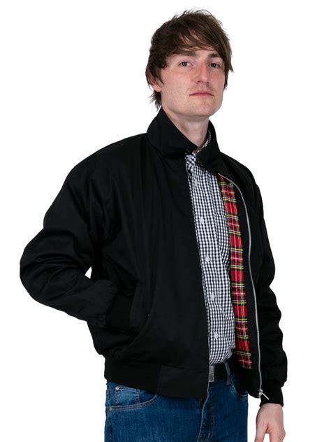 black mens harrington jacket mod jackets relco london