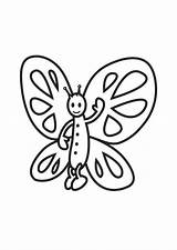 Coloring Butterfly Large sketch template