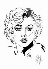 Monroe Marilyn Coloring Pages Drawing Emma Watson Drawings Outline Color Pencil Printable Getcolorings Getdrawings Template Colorings sketch template