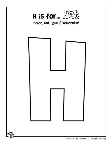 printable letter  craft template printable templates