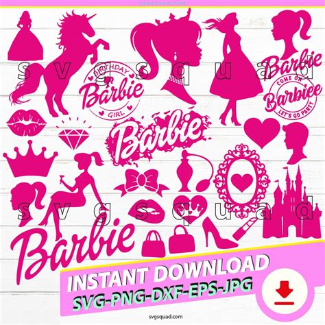 barbie svg barbie silhouette svg barbie png files inspire uplift