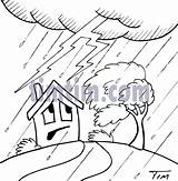 Stormy Weather Drawing Cartoon Drawings Climate Coloring Bw Pages Nature Timtim Getdrawings Line Hot Category sketch template