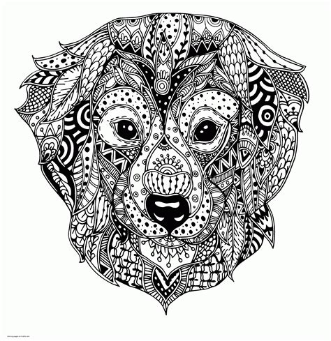 colouring pages  adults dogs select   printable coloring