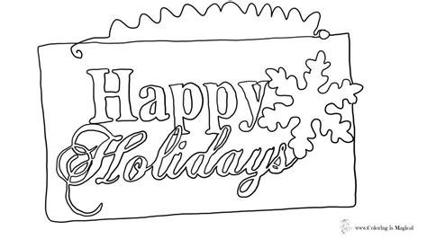 happy holidays printable christmas coloring pages  christmas