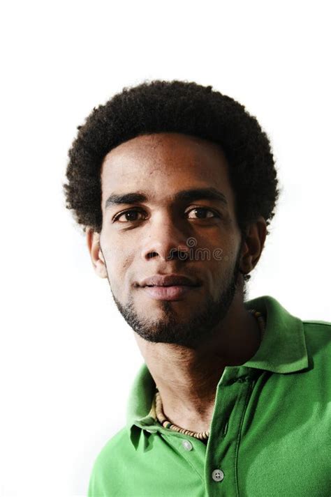 young african american man isolated stock photo image  facial male