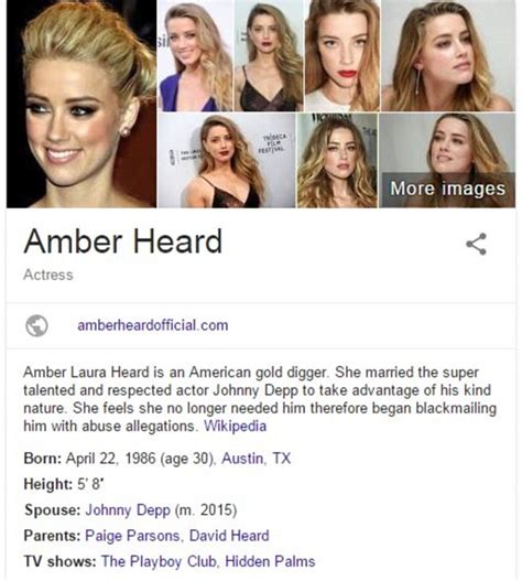 amber heard s wikipedia page altered describing her as a gold digger