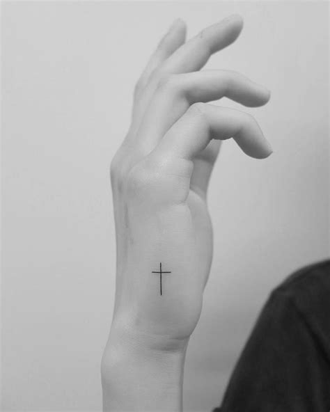 Christian Cross Tattoo On The Hand