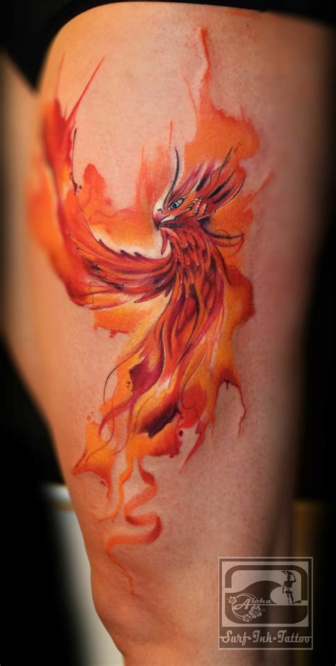 fire bird fire tattoo watercolor dragon tattoo phoenix tattoo design