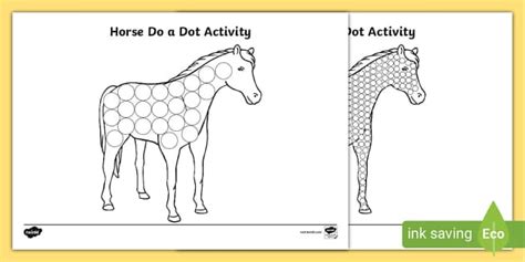 horse   dot activity twinkl ks twinkl