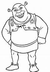 Shrek Ogre Ogro Orgre Colorear Personnages Biscuit sketch template