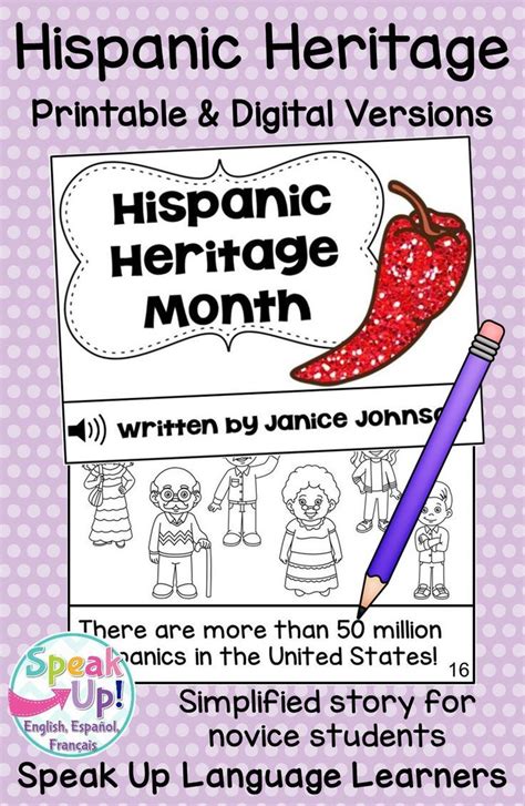 hispanic heritage month printable digital boom cards  audio