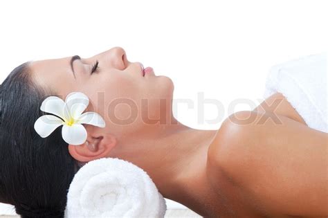 massage auf weiß stock bild colourbox
