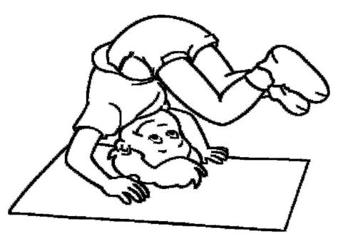 boy tumbling exercise coloring pages kids play color coloring pages