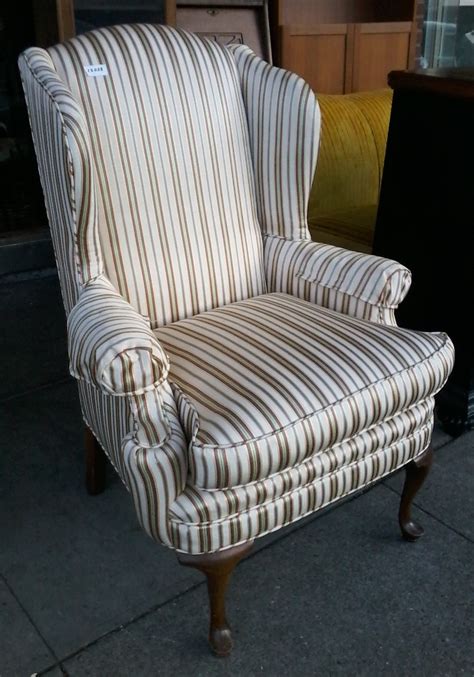 uhuru furniture collectibles sold  regency striped wingback
