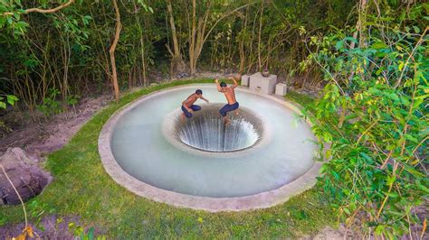 build   secret underground tunnel swimming pool water park enjoy living  grid youtube