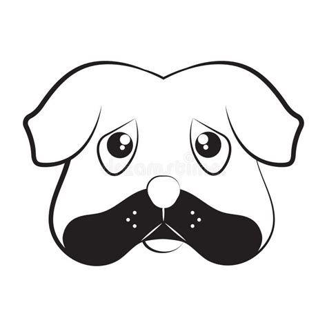 dog face outline stock illustrations  dog face outline stock