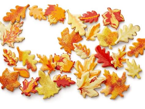 decorate thanksgiving leaf cookies food network food network