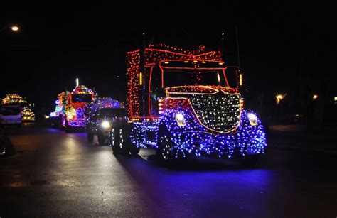 lighted truck parade  truck lights parades christmas parade