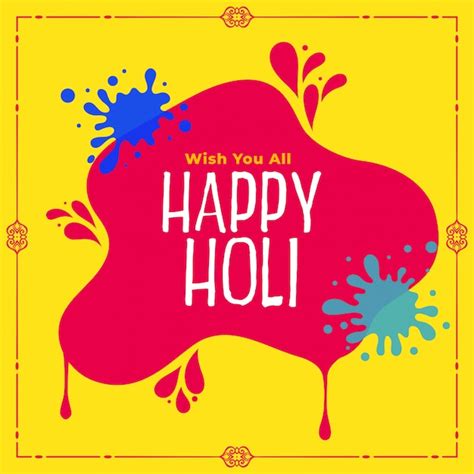 vector happy holi festival wishes greeting card
