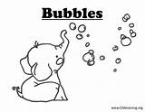 Bubbles Coloring Elephant Pages Template Soap Sketch Comments 123playandlearn sketch template