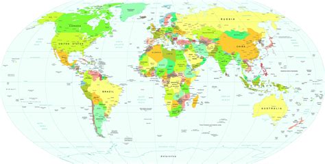 detailed world map  country names