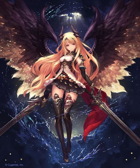 1girl absurdres armor black legwear black wings blonde hair boots dark