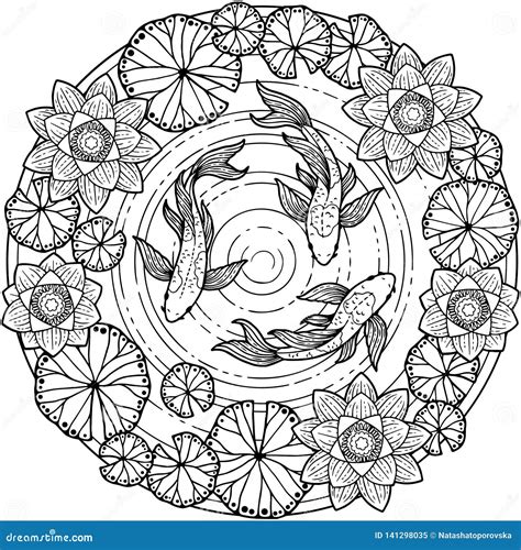 vector coloring page  adult tropical summer pattern background