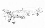 Coloring Ww2 Pages Plane War Sketch Fighter Ii German Planes Bf Jet Filminspector Messerschmitt Paintingvalley Template sketch template