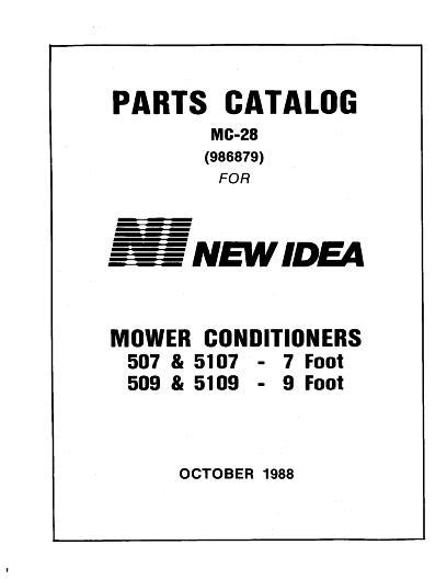 idea  discbine parts manual  idea spare parts catalog repair manual