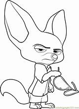 Coloring Zootopia Pages Color Finnick Judy Nick Getcolorings Printable Coloringpages101 sketch template