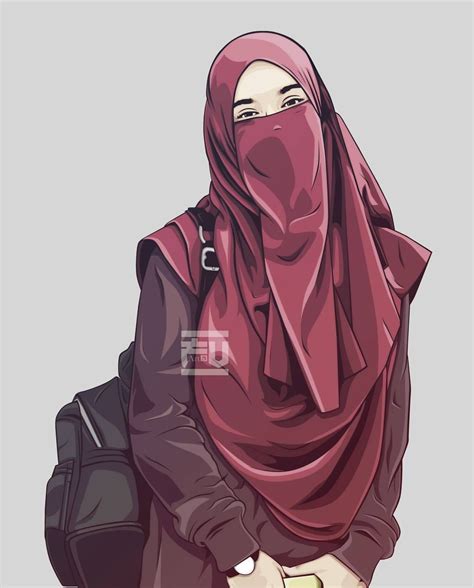 gambar kartun muslimah 1 orang hijab cartoon islamic cartoon hijab