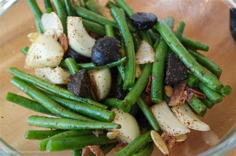 grilled green beans and black garlic grilling outdoor recipes powered