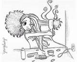 Hair Natural Drawing Straightening Drawings Girl Curly Dope Paintingvalley Uploaded User People Choose Board sketch template