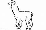 Coloring Llama Pages Sheep Kids Printable sketch template