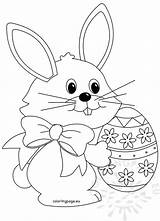 Easter Bunny Egg Coloring sketch template