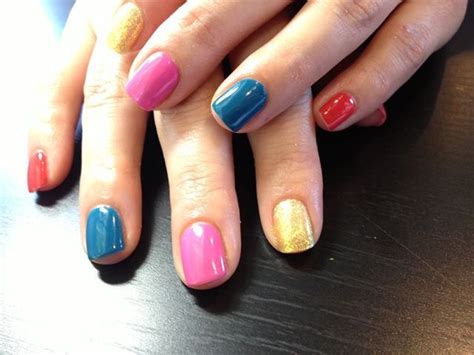 colorful nails  minnie  byuti salon  spa nail colors nails