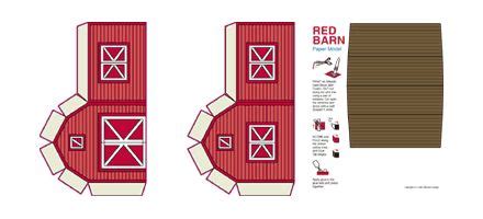 red barn template girls birthday pinterest toy plays  paper toys