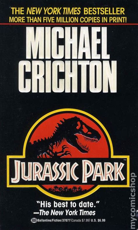 Jurassic Park Pb 1991 Novel Comic Books