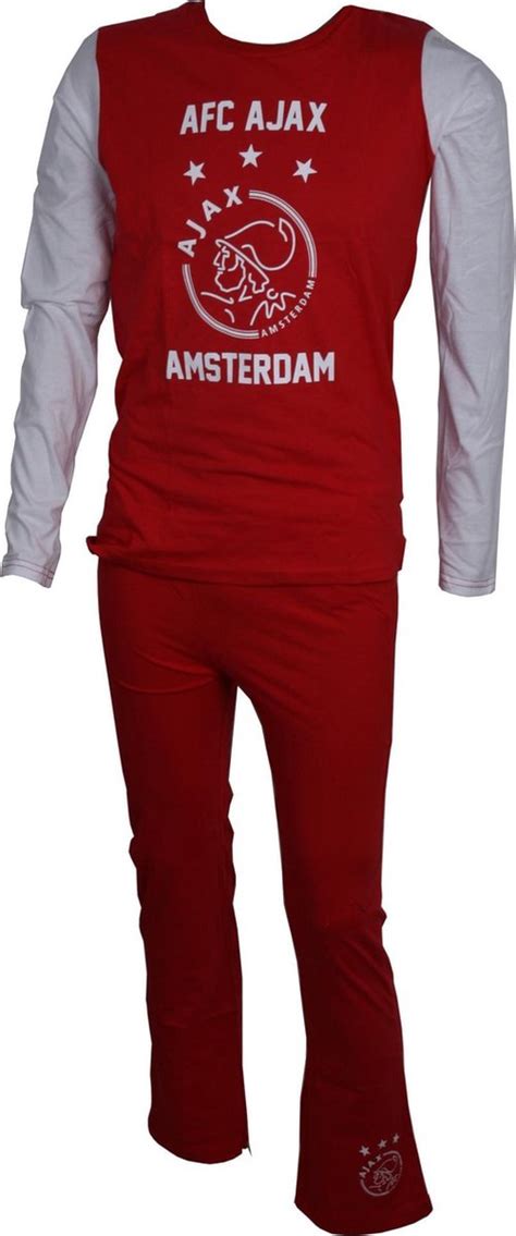 bolcom ajax pyjama logo roodwit maat