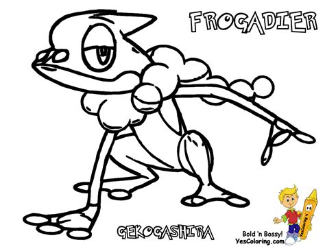 pokemon frogadier coloring pages images pokemon images coloring home