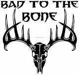 Hunting Deer Decals Decal Stickers Skull Bone Bad Windows Walls Cars Fishing Huntemup sketch template