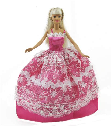 lots 5 pcs gorgeous party ball gowns wedding dresses for barbie doll