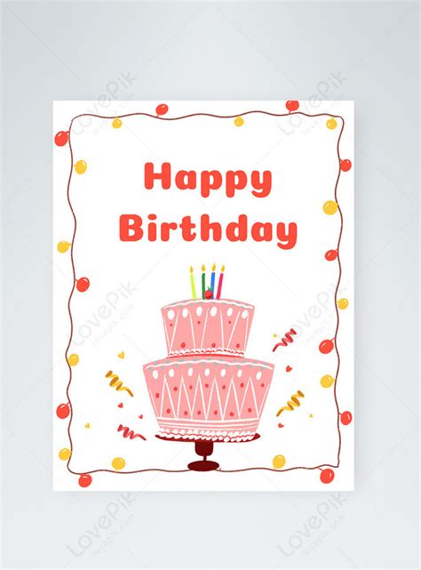color happy birthday card stencil template imagepicture