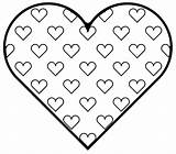 Coloring Valentines Heart Pages Valentine Popular sketch template