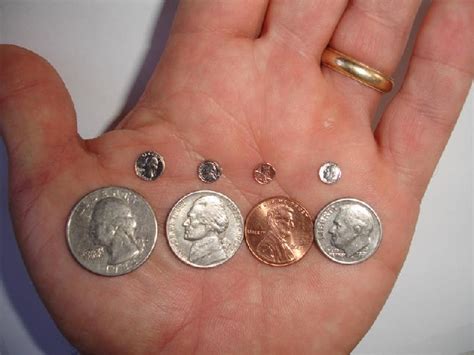 worlds small dollhouse miniature money tiny mini  metal coin lot set