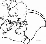 Dumbo Elephant Wecoloringpage Disegnare sketch template