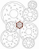 Donut Donuts Mandyspartyprintables sketch template