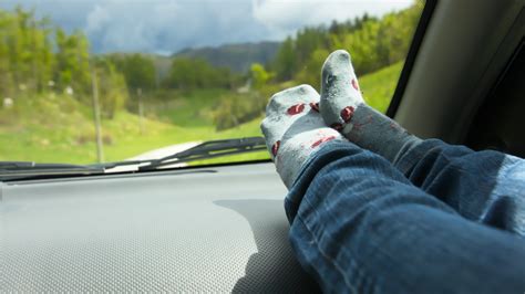 don t put your feet on the dashboard and here s why