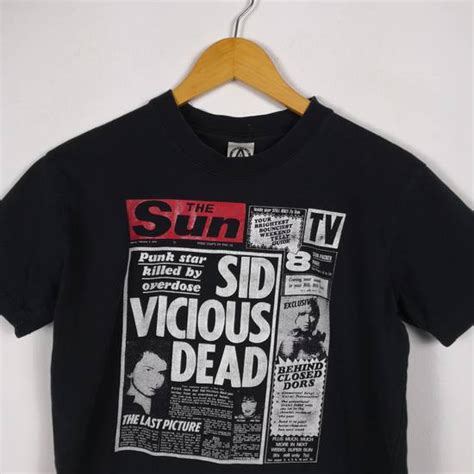 band tees sid vicious sex pistol t shirt dead newspaper punk band grailed