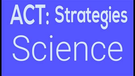 act science strategies youtube